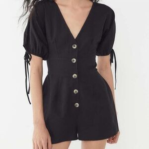 Urban Outfitters Linen Cotton Bland Romper Size XS